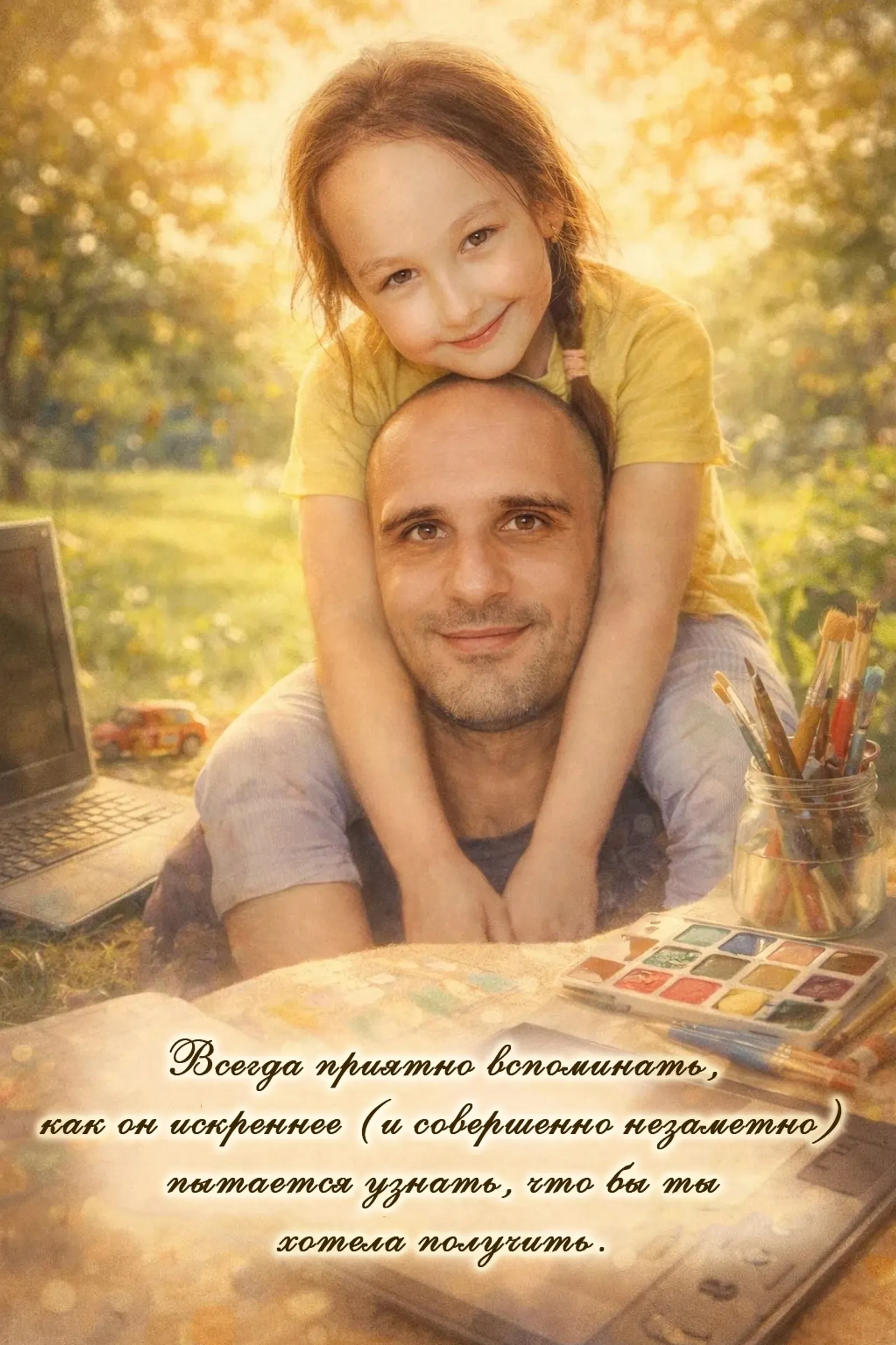 Папа с радостью поможет и научит